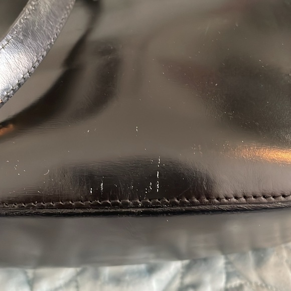 Genny Italian, black leather tote bag preop - Picture 9 of 9